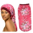 thumbnail image 4 of Fashion Head Wrap Cover Hair Band Long Satin Nightcap Sleep Hats Curly Cap Chemo Cap 5, 4 of 8