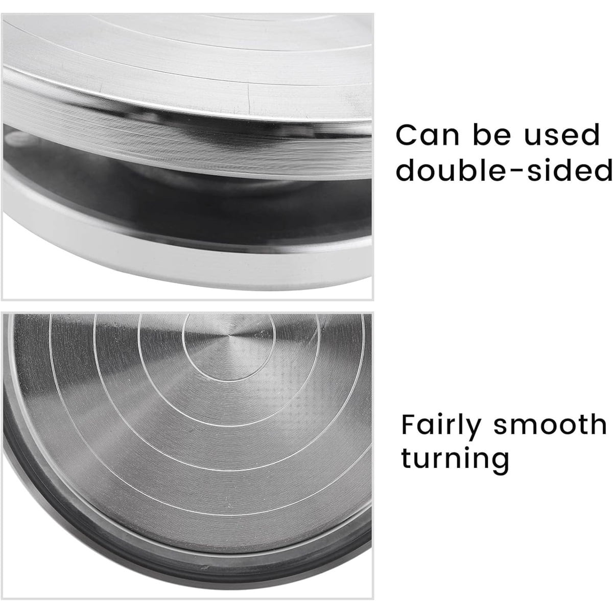Sugagale Ceramic Art Double-Sided Pottery Banding Wheel Aluminum Alloy Manual Forming Sculpting