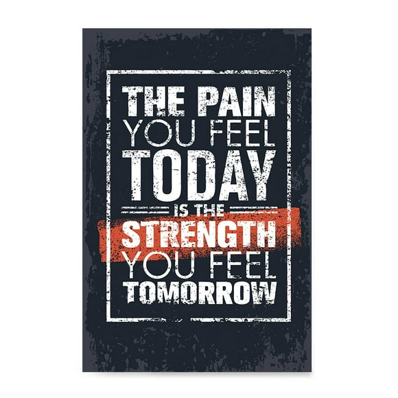 EzPosterPrints - Gym Inspiration Motivation Quotes - Poster prints - Inspirational Motivational Wall Art Print for Home Office Decor - The Pain - 12X18 inches