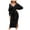 Black, variant on Vedolay Fall Dresses 2023 Womens 2023 Fall V Neck Long Lantern Sleeve Knit Pullover Casual Sweater Dress,Pink L