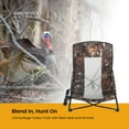 thumbnail image 3 of ARROWHEAD OUTDOOR Portable Folding Turkey Hunting Blind Chair with Padded Armrest, No-sink Feet and Shoulder Strap, Camouflage, Low Profile, Mesh Seat, 3 of 19