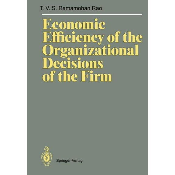 Economic Efficiency of the Organizational Decisions of the Firm, (Paperback)