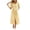 Yellow, variant on Gingham Summer Dresses for Women Classic Fit Button Down Short Sleeve Maxi Dress Tie Waisted Work Office Outfits