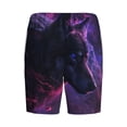thumbnail image 2 of Lsque Galactic Wolf Stare Mens Sleep Pajama Shorts,Short Pajama Pants, Cotton Ultra-Soft Knit-Medium, 2 of 9