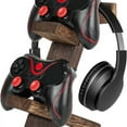 thumbnail image 2 of Wooden Gaming Stand 2-Layer For Controller And Headphone With Multi Storage Space And Natural Wood Texture, 2 of 7