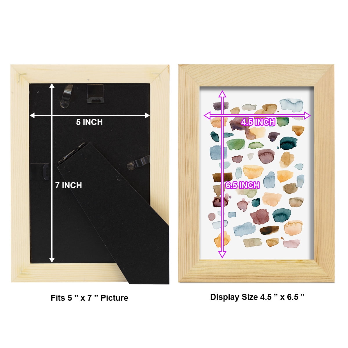 Shattered Segments I - Framed Print w/glass - Natural Wood