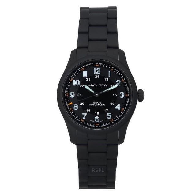 Hamilton Khaki Field PVD Coated Titanium Black Dial Automatic H70215130 100M Men's Watch
