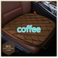 thumbnail image 3 of Autumn Winter Universal Plush Anti Slip Car Front & Rear Seat Lattice Cushion Cover Chair Pad Seat Mat, 3 of 5