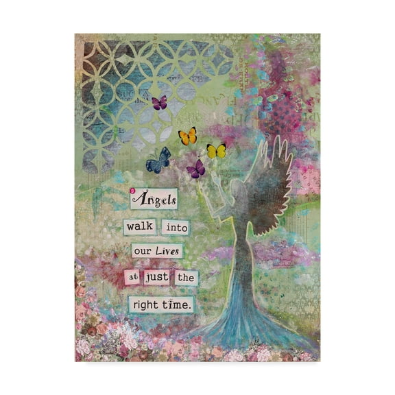 Trademark Fine Art 'Angels Walk In' Canvas Art by Let Your Art Soar