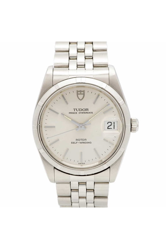 Pre-Owned Tudor Prince Oysterdate 74010 Silver Dial Men's Watch
