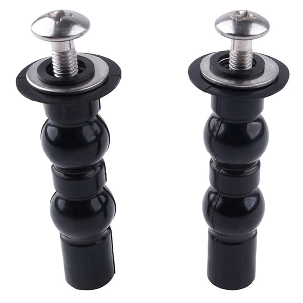 Anillo de asiento de inodoro de doble bola, tornillo de bisagra, tornillo de tuerca superior de goma expansible, tornillo de reparación de inodoro (con junta de acero inoxidable de 18mm)