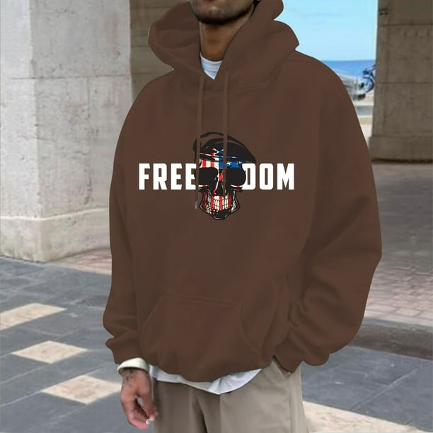 WILLBEST Sudadera con Capucha para Hombre, Suave y Cómoda, para Uso Informal y Actividades Al Aire Libre, con Bolsillo Frontal Tipo Cangurera Mediana