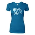 thumbnail image 2 of Mom Life Best Mom Mother's Day Gift Blessed Family Kids | Womens Mother's Day Slim Fit Junior Tee, Turquoise, Large, 2 of 4