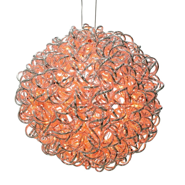 String Light Vickerman - Bola LED de aluminio naranja (14 pulgadas, 120 L)
