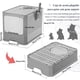 thumbnail image 2 of Arenero para Gato Cerrado 50x40x40CM, Gran Caja de Arena para Gatos, Antiolor y a Prueba de Salpicaduras, Facil de Limpiar, Diseño Desmontable, con Puertas y Entradas Cubiertas, Incluye Pala (Gris), 2 of 8