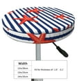 thumbnail image 4 of Lsque Starfish Navy Blue Stripe Round Bar chair cushion covers Velvet Fabric Premium Comfort Protects from Scratches and Stains for 14-17 Inch Chair- 13 inch, 4 of 7