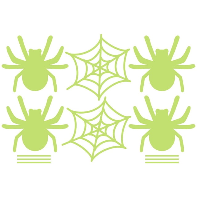 Mom's Best Pegatinas de pared de araña que brillan en la oscuridad, decoración de Halloween, 2 piezas