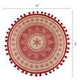 thumbnail image 6 of Unique Bargains Set of 6 Round Farmhouse Placemats for Dining Table Decor Red, 6 of 6