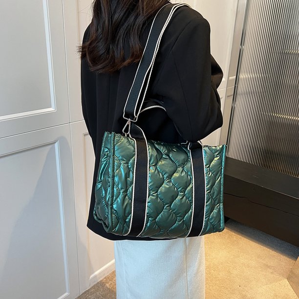 Bolso Bolso cruzado de otoño e invierno, bolso de algodón de diseñador, portátil para viajes de compras