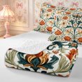 thumbnail image 4 of Manfei Retro Flowers Bed Spread Queen 3pcs,Vintage Aesthetics Queen Coverlet Set,1 Quilt and 2 Pillowcases, 4 of 7