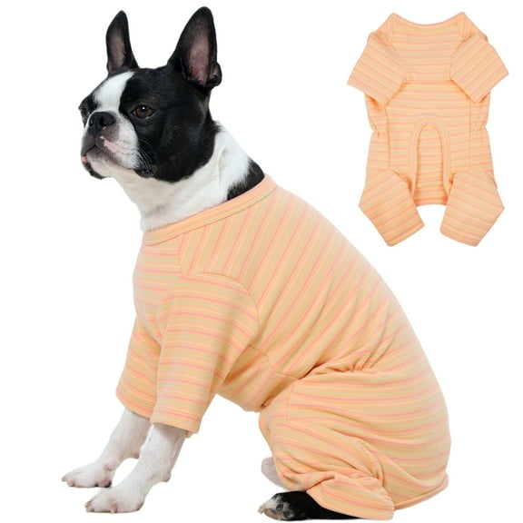 Kuoser Dog Pajamas Breathable Pet Jumpsuit Soft Onesies for Dogs, L
