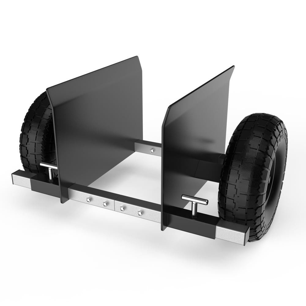 Holaki Dolly Cart with 10" Solid Rubber Tires – Adjustable Panel Dolly, 1000 lb Capacity, Heavy Duty, All Terrain Moving Cart – Black