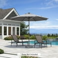 thumbnail image 2 of PURPLE LEAF 10 FT Semi-Auto Outdoor Market Patio Umbrella Sun Umbrellas with Led Lights and 8 Aluminum Sturdy Ribs for Backyard Deck Garden Pool, Gray Pole Gray Canopy, 2 of 9