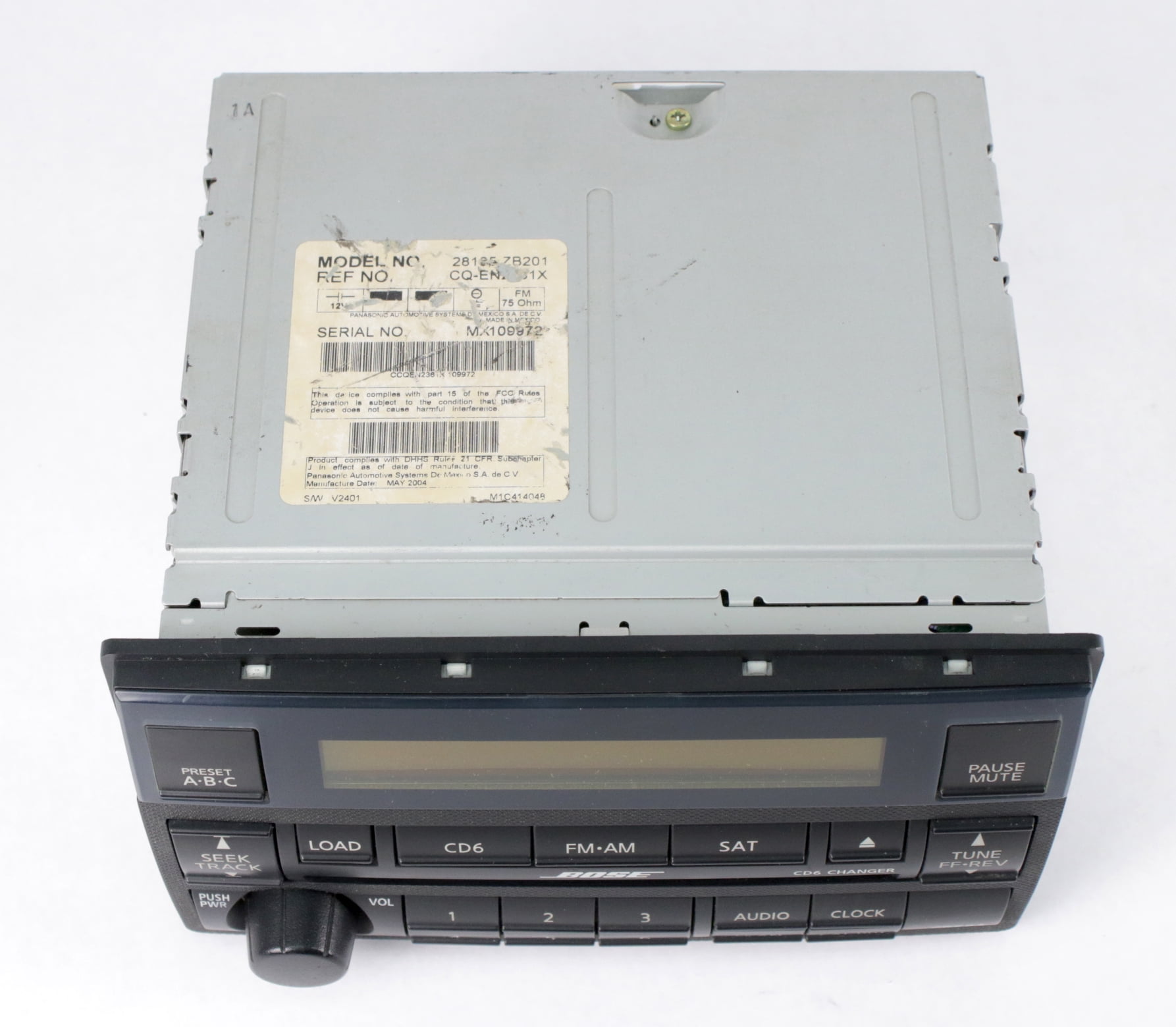 Restored 2005-2006 Nissan Altima AM FM SAT Radio 6 Disc CD Player Part Number 28185-ZB201 (Refurbished)