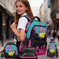thumbnail image 2 of Aplkyhs Kids Backpack Set 4Pcs Kids Backpack for Girls with Lunch Box Pencil Case and Water Bottle Case Cover Suitable for Elementary Middle School High School Ice Cream Print, 2 of 7