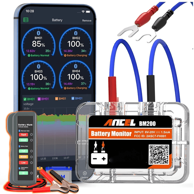 ANCEL BM200 Practical 12V Batter-y Tester Monitor + BM310 Tester Kits