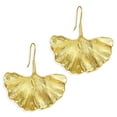 thumbnail image 2 of Anvazise Fashion Women Ginkgo Leaf Plant Dangle Drop Hook Earrings Party Jewelry Gift Golden, 2 of 9