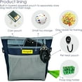 thumbnail image 4 of Raisingwell Dog Treat Pouch with Magnetic Closure 4-Cup Silicone Bag Fanny Pack Holder with Clicker 4 Ways to Wear Front Pocket Fits All Phones Ideal for Leash, Pet Walking and Training（Blue）, 4 of 5