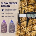 thumbnail image 3 of Kwik Pets Heavy Duty Hay Bags for Horses, Goats, Cows, Donkeys, Made from Durable Nylon Rope, 42" Hay Bag Size & 1.75" Slow Feeding Holes, Hay Nets for Horses with 6 Months Warranty. Purple Color, 3 of 6