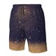 thumbnail image 4 of Balery Gold Black Glitter Traje de Baño Estilo Hawaiano para Hombre, Shorts de Secado Rápido con Bolsillos-Small, 4 of 6