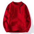 thumbnail image 1 of Suéteres de punto cálidos para hombre, jersey de cuello redondo de retazos, ropa de calle coreana, ropa informal, Otoño e Invierno, 1 of 5