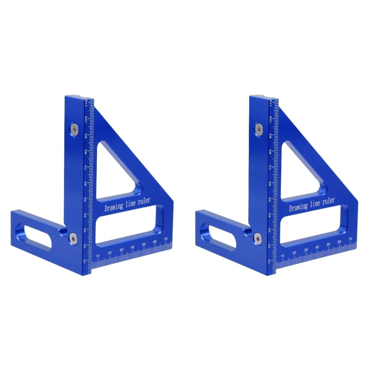 Set of 2 Carpentry Protractor Rulers Triangle Measuring Tools for Woodworking and Construction