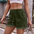 thumbnail image 2 of biudgviw Denim Shorts for Women Elastic High Waisted Trendy Drawstring Jeans Casual Hot Summer Shorts with Pockets, 2 of 5