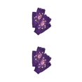 thumbnail image 1 of Jumpingount 1 par de guantes de punto bordados para mujer, deportes al aire libre, ciclismo, montar en bicicleta, mitones térmicos de ganchillo Morado oscuro 2piezas, 1 of 6