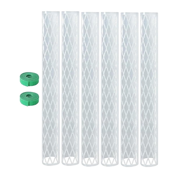 Poste para plantas, portátil, apilable y reutilizable, herramienta de jardinería para balcón, resistente y práctico, de malla para jardín, soporte portátil para plantas. 6 piezas