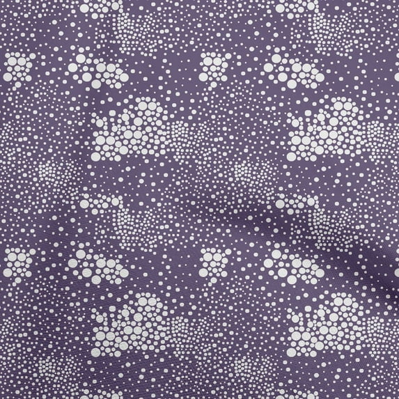 oneOone Cotton Cambric Purple Fabric Uneven Dot Sewing Craft Projects Fabric Prints By Yard 56 Inch Wide