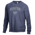 thumbnail image 2 of Men's Heathered Navy BYU Cougars The Champ Tri-Blend Pullover Sweatshirt, 2 of 3