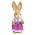 thumbnail image 1 of Figura de conejo de paja, decoración de Pascua, escultura de muñeca para mesa, cocina y hogar. Estilo F, 1 of 9