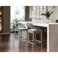 thumbnail image 5 of Tiffany Grey Velvet Bar Stool, 5 of 5