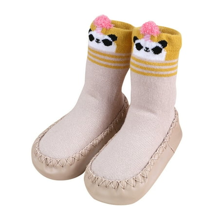 

Yinguo Boys Girls Baby Socks Shoes Toddler Shoes Floor Socks Shoes Bear Outwear Panda B 12