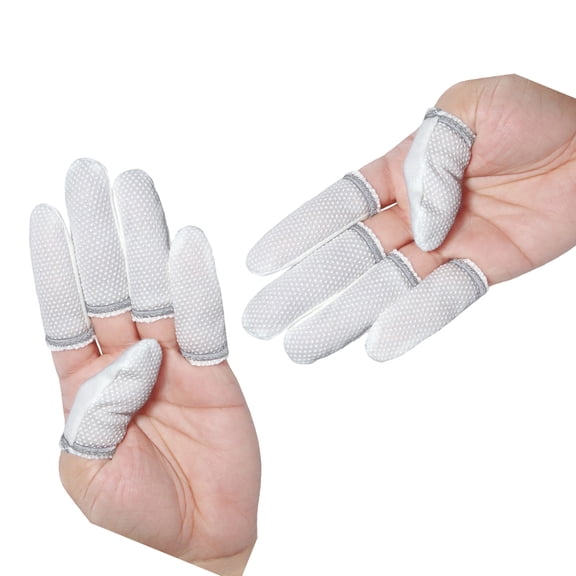Reusable Comfortable Finger Protectors Sleeves Cover Crafted from Soft Cotton Fabric With PVC Grip Dots For Labor Safety