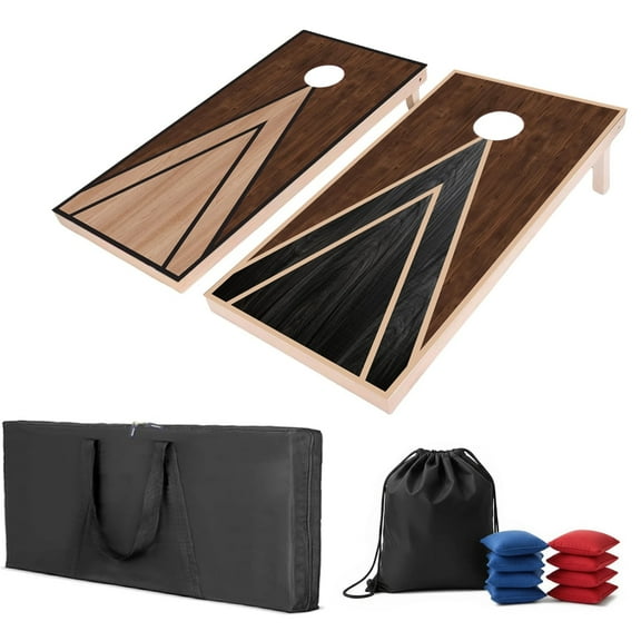 4×2FT Cornhole Board Set,Wooden Corn Hole Games for Adults Bean Bag Toss Game Set, with Corn Hole Bags Set 8,2 Cornhole Boards and a Carry Case