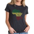 thumbnail image 1 of LA Pop Art Women's Premium Blend Word Art T-shirt - Countries in Africa, 1 of 2