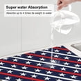 thumbnail image 3 of Uemuo Patriotic Star Pattern Dish Drying Mat,16*18 inch Absorbent Dish Drainer Kitchen Counter,Large Size Dish Drying Pad for Countertops,Sinks,Draining Racks, 3 of 6