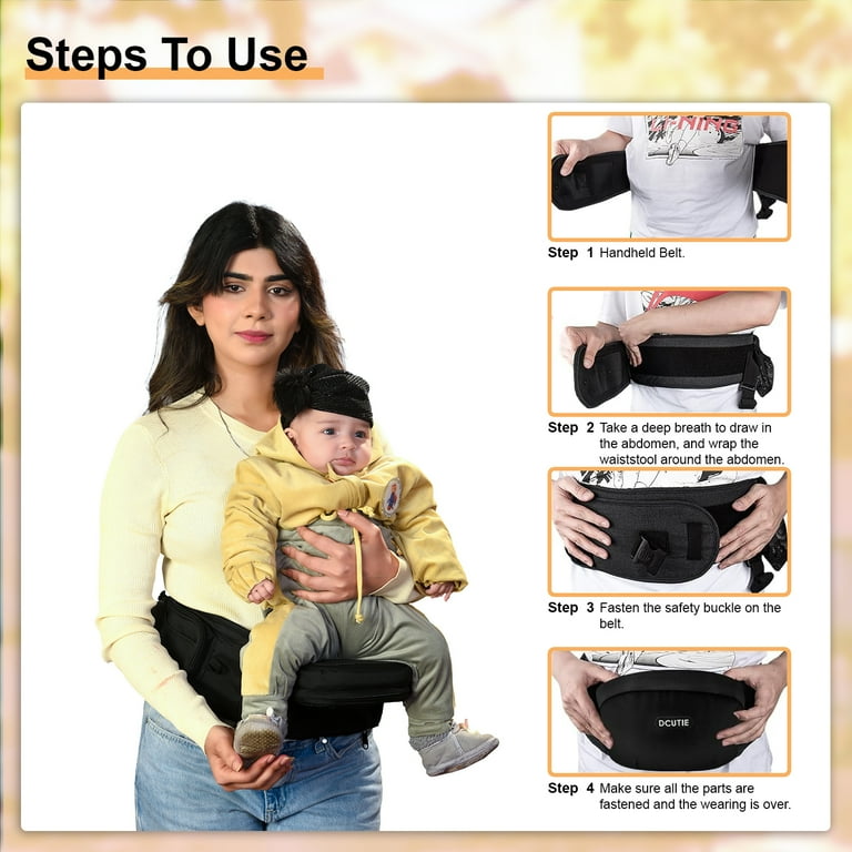 Dcutie baby Hip Seat Carrier Black