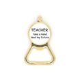 thumbnail image 1 of Teacher Take A Hand Lead My Future Beer Bottle Cap Opener Stainless Steel Key Chain, 1 of 3